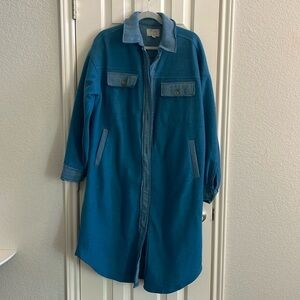 Oli & Hali Long Button Down Fleece Jacket